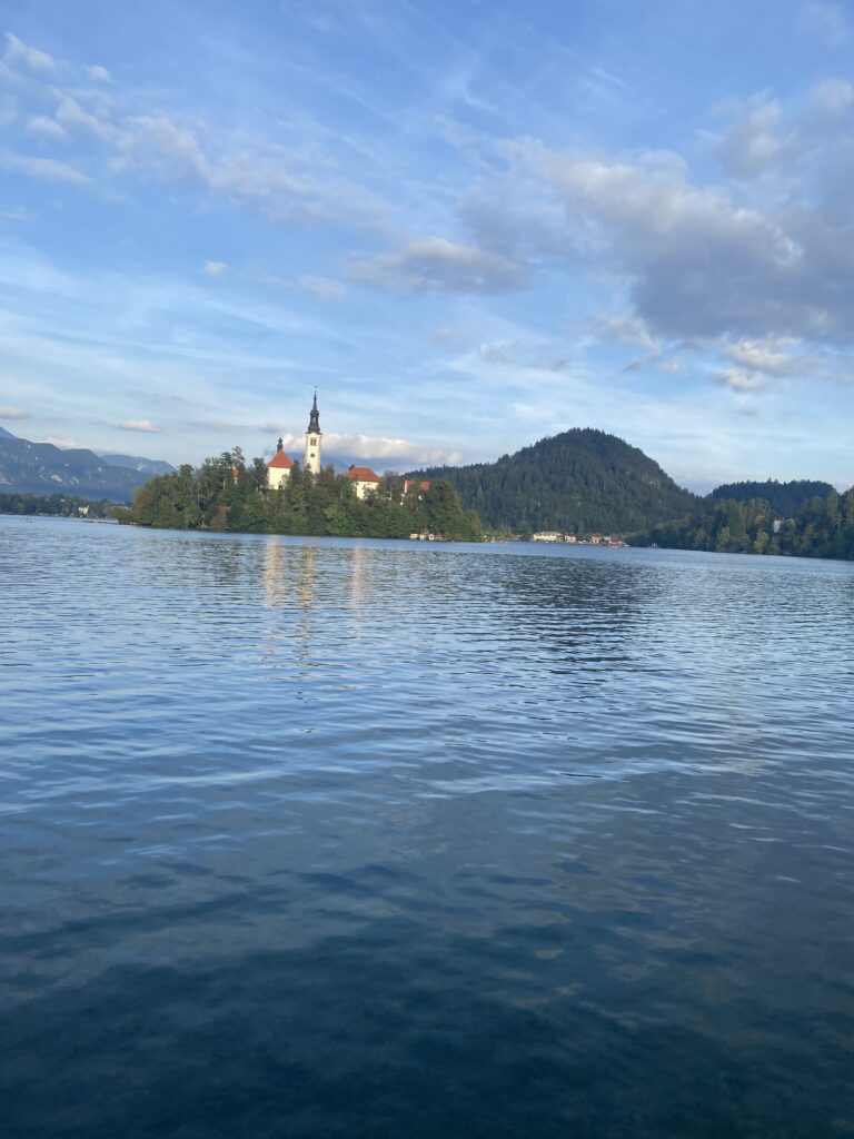 The island in the middle of Lake Bled